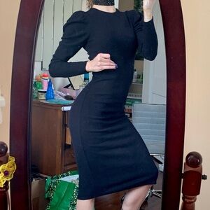Express Black Long Sleeve Dress